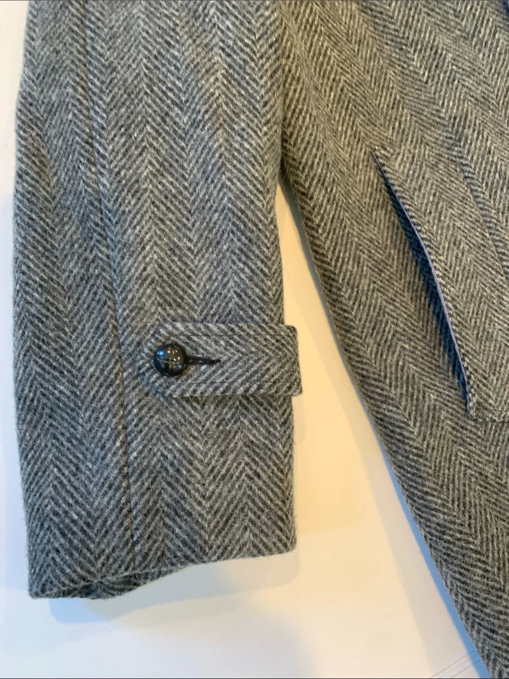 Mid-Century Maine Guide Men’s Size 38  Small/Medium Wool Coat w/ Faux Fur Collar